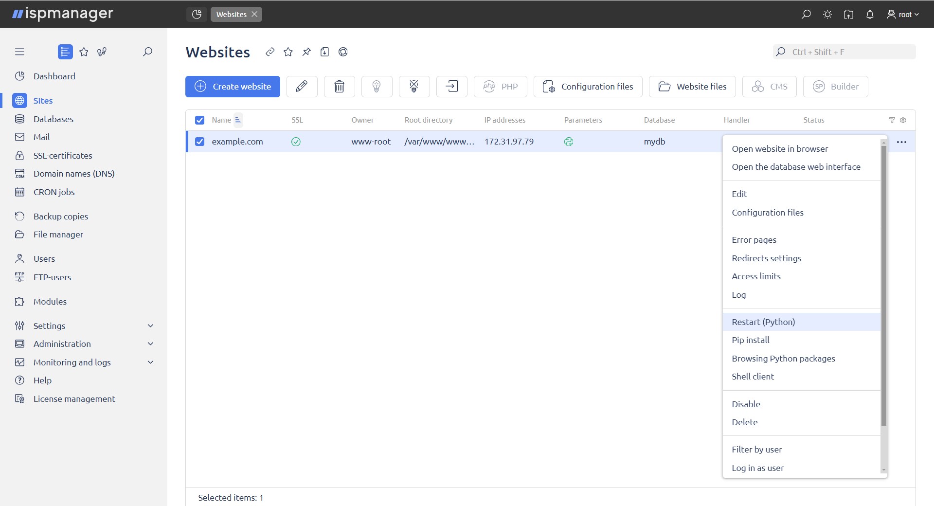 Django restart Python